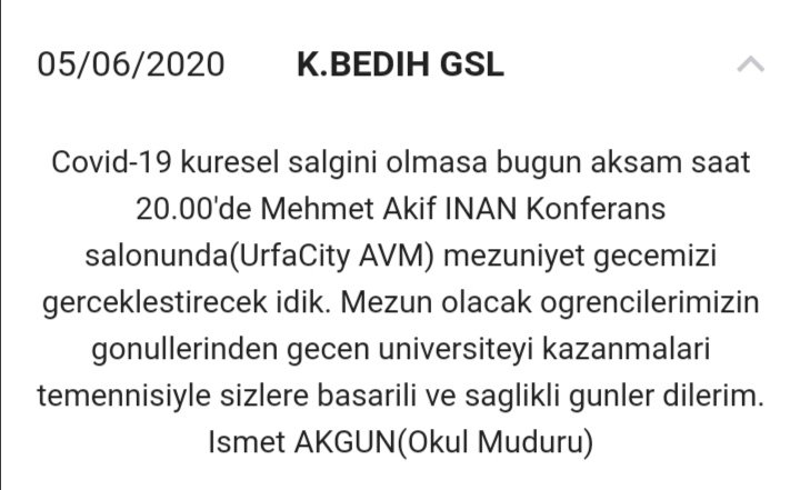 Öğretmen, öğrenci, veli ve kurum personelimize gönderdiğimiz mesaj...
Herkese başarılı, huzurlu ve sağlıklı günler dileriz...