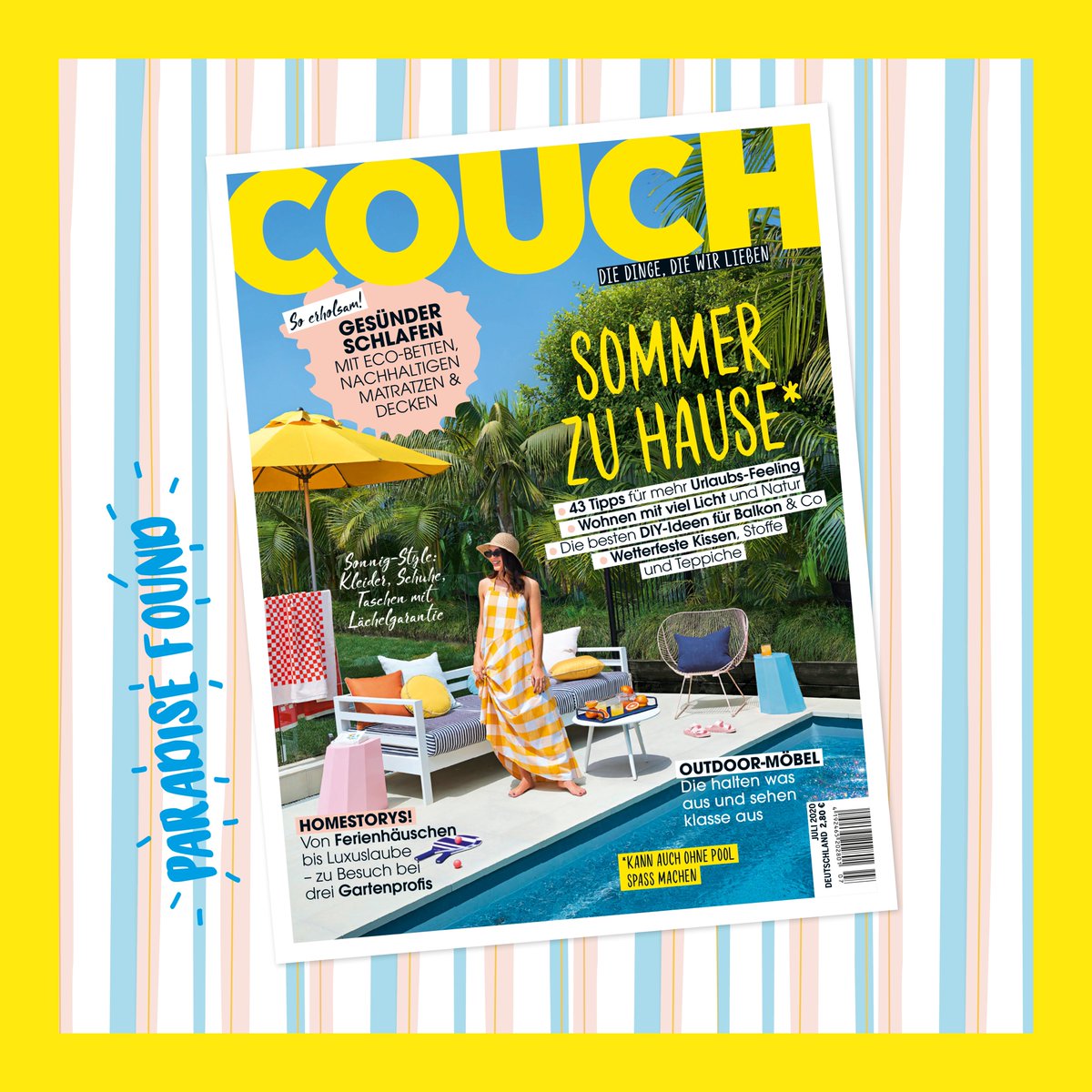 Die neue COUCH ist da! Mit Tipps und Ideen rund um den Urlaub zu Hause. Ab sofort am Kiosk oder hier im Abo: bit.ly/COUCH-im-Abo #COUCHMagazin #COUCHstyle #balkon #garten #staycation