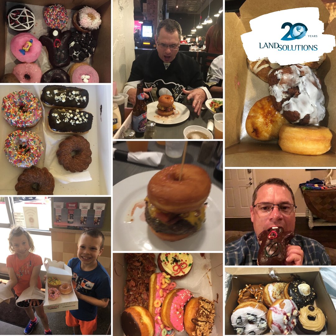 LandSolutions_'s tweet photo. Today is #NationalDonutDay! We are taking this opportunity to introduce our very own Jason Gouw as the LandSolutions LP Donut Connoisseur. His business trips always include a stop at a local specialty donut shop to bring home the tastiest flavours for his kids to try!  #LSLP https://t.co/YBZbyTbpx5