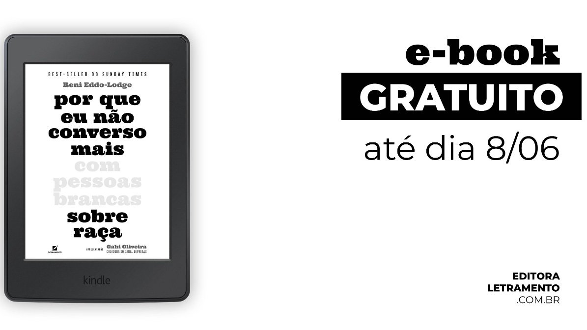 ATENÇÃO!

Pelas próximas 48 horas, você poderá adquirir gratuitamente o e-book do livro "Por que eu não converso mais com pessoas brancas sobre raça". 

Vamos falar sobre raça? 

Acesse: amzn.to/2Y37Fll

#VidasNegrasImportam