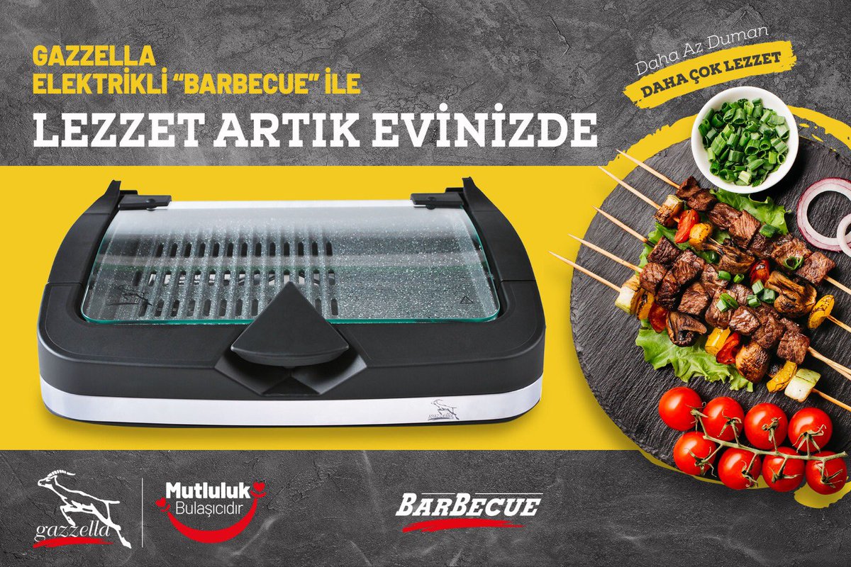 Yerli Üretim, Gazzella “Barbecue” ile lezzet artık evinizde.

#gazzella #barbekü #mangal #silter #yerliüretim #lezzet