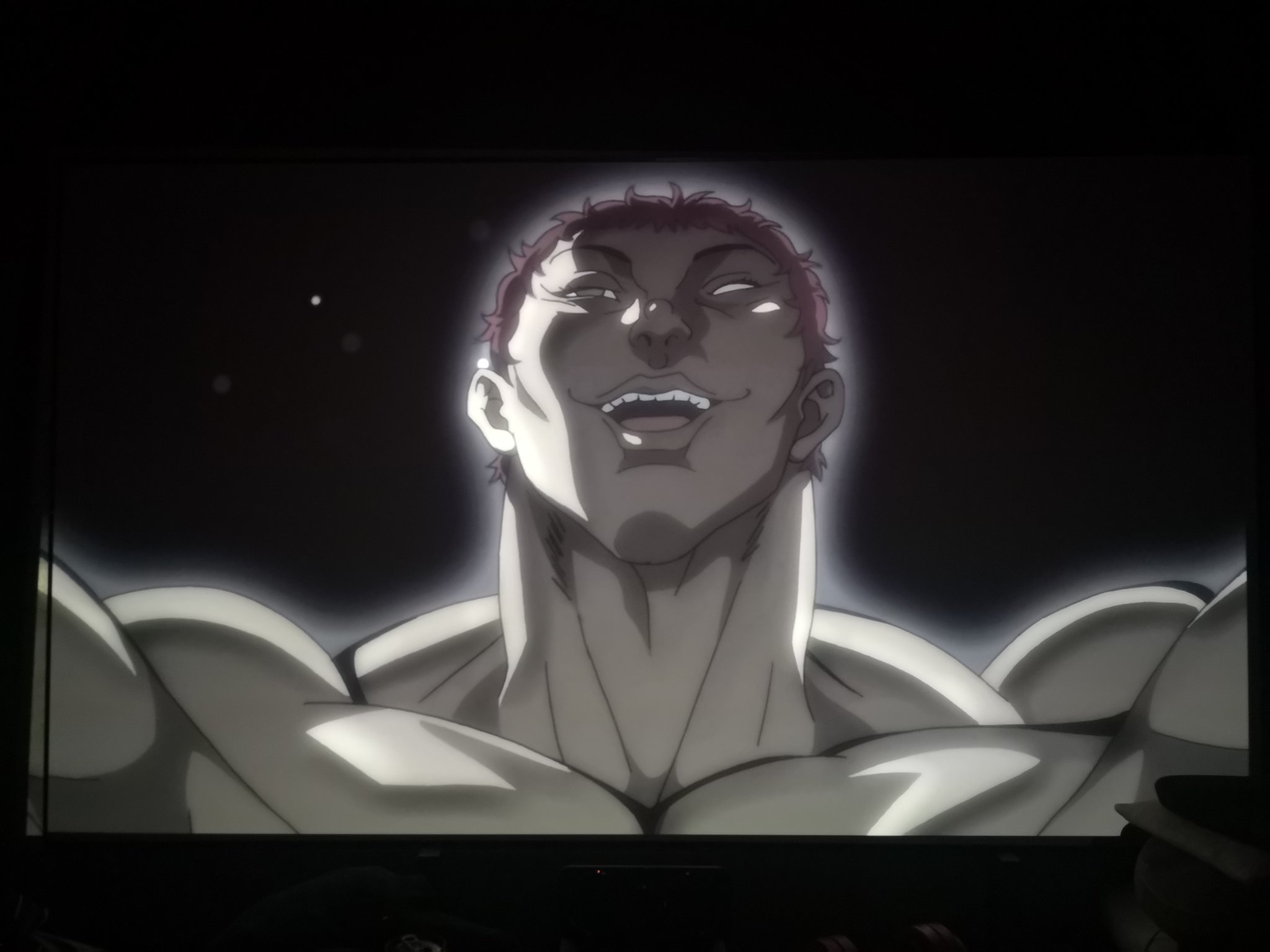 ょぅ アニメバキラスト1話はバキ新装版描きおろしの最凶死刑囚その後 リベンジトーキョーだあっ アニメスタッフは明らかに最凶死刑囚好きっスね ドリアン ドイル スペックの3人は超パワーアップしてるけど 今後バキ道以降コイツラに出る目あるんだろうか