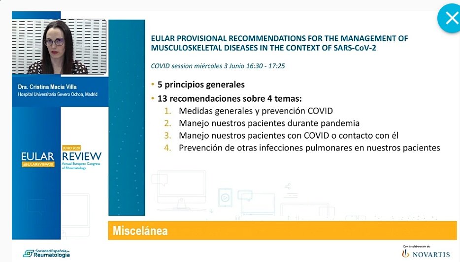 MtzReuma's tweet photo. Excelente resumen @reumacia de las recomendaciones @eular_org para manejo de enfermedades musculoesqueléticas en contexto del #SARSCoV2 #COVIDー19 #EULAR2020 #eulareview20 @SEReumatologia | El #Reumatólogo experto en inmunosupresores, pero el diagnóstico covid es de equipo! https://t.co/EmVsohCuPM