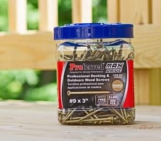 ProferredPro's tweet photo. The NEW Professional Decking & Outdoor Wood Screws is here!
#Proferred Max Drive Screws are readily avail in Bronze color only & pkg in a unique 3lb. jar configuration sold 4 jars per case &includes 1 "FREE" drive bit per jar. #ProferredScrews #PreferredbyProfessionals #fastener https://t.co/XZIRqOnX2i