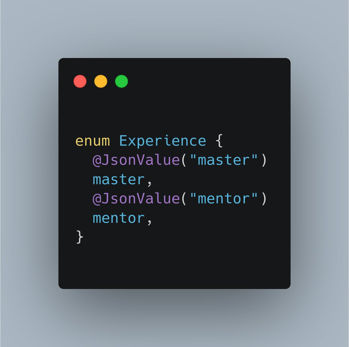 raveesh_me's tweet photo. Pro #DartTip: Use JsonValue annotation for seamless serialization of enum values with json_serializer https://t.co/unAinj6rwa