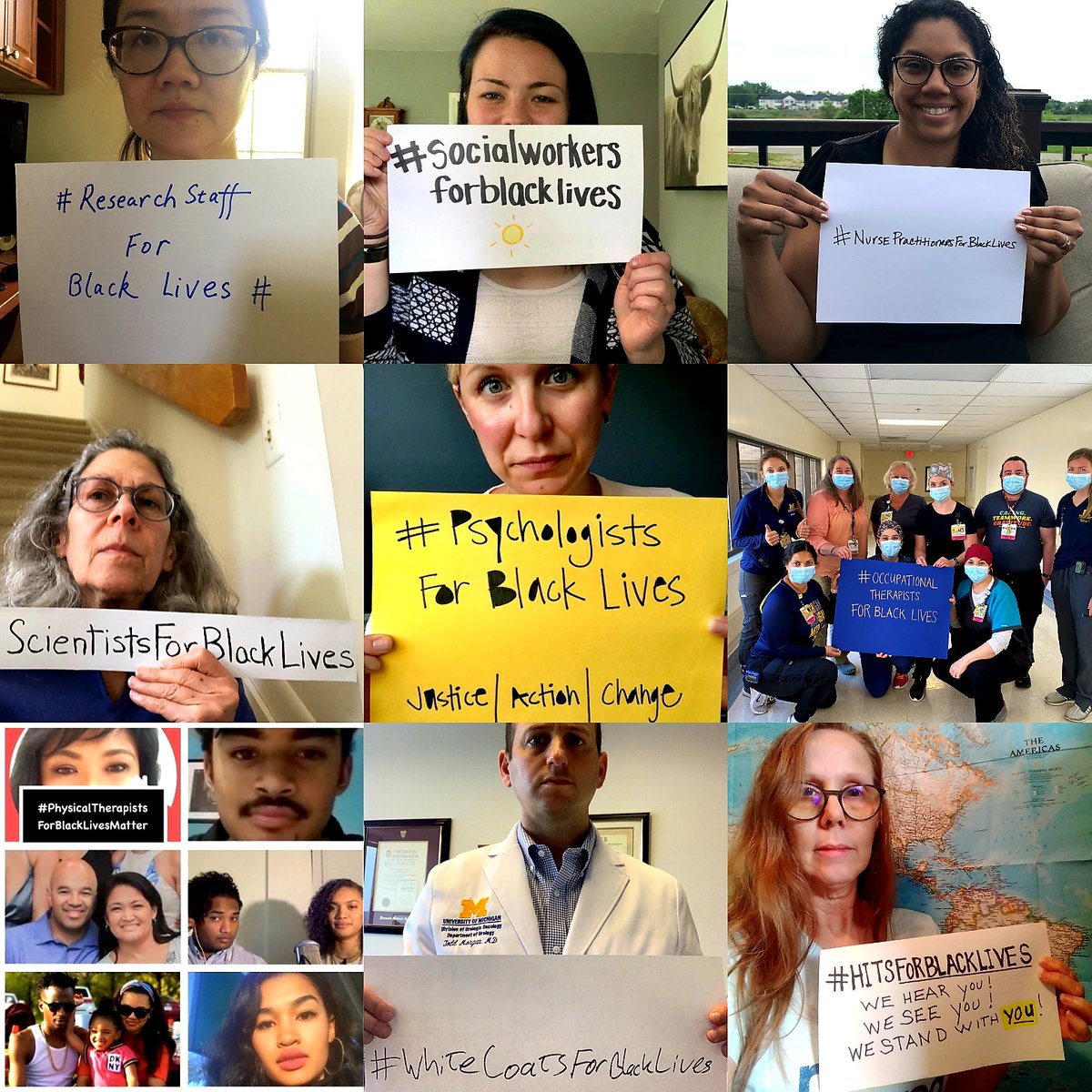 The Black Medical Association (BMA) of @UMichMedAdmiss asked the Michigan Medicine community to stand in solidarity with the #BlackLivesMatter movement. We proudly stand up today and every single day.