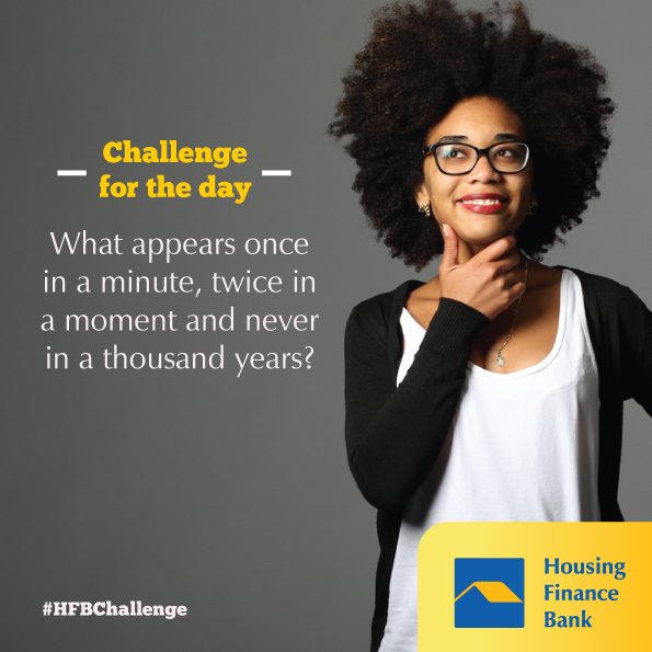 housingfinanceU's tweet photo. Thank God It's a Friday! Unwind the week with a brain teaser #HFBChallenge #WeMaketEasy https://t.co/AFPDgCGcMA