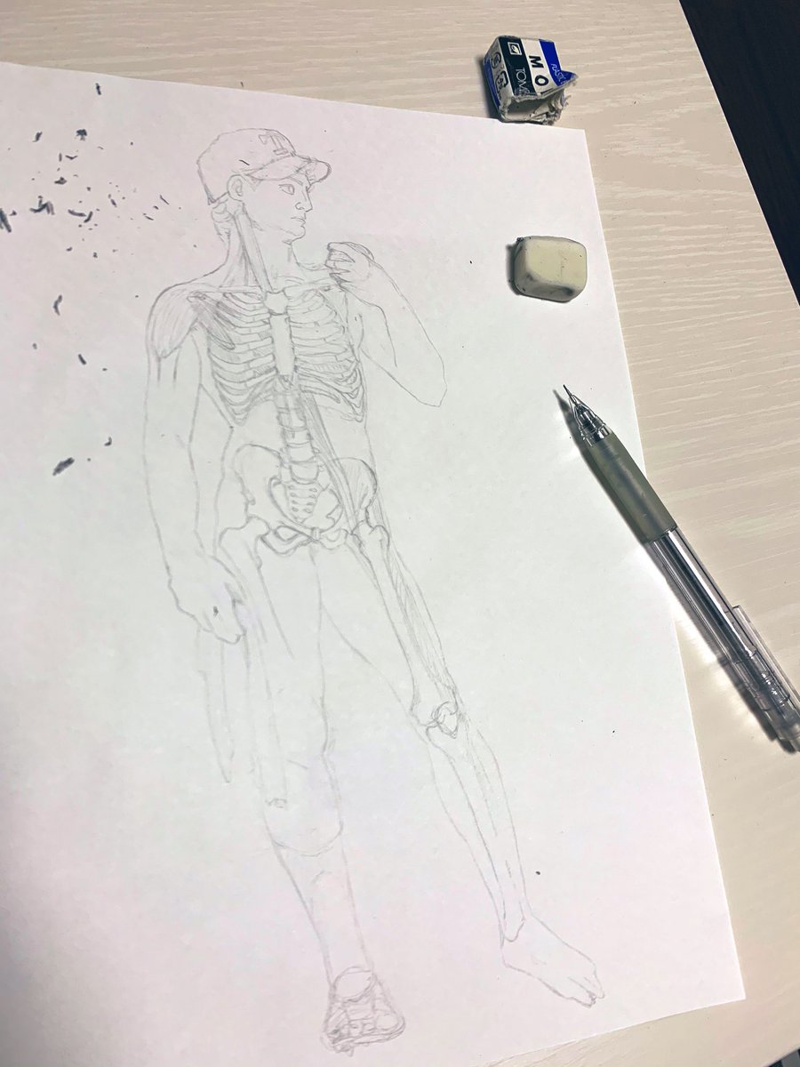 sy_littlelily's tweet image. David or a baseball player? #LateNightWork