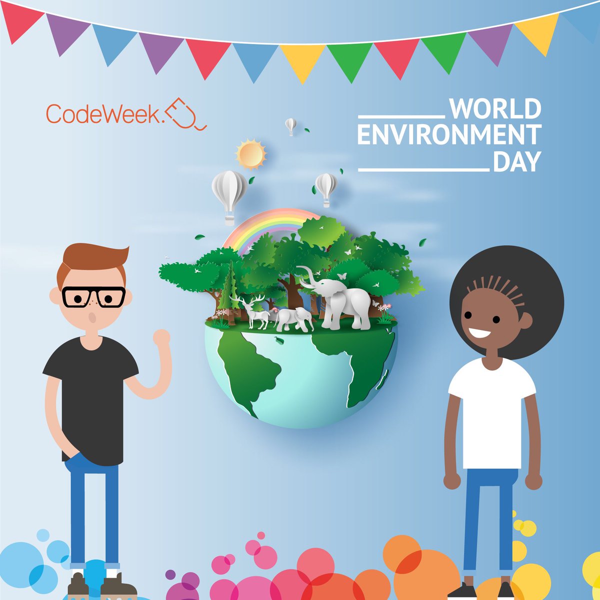 CodeWeekEU's tweet image. Happy World Environment Day! 🌱See how #coding can help improve the environment in our latest blogpost.
➡️ bit.ly/2MCXG0t #WorldEnvironmentDay2020 #CodingForGood #TechForGood