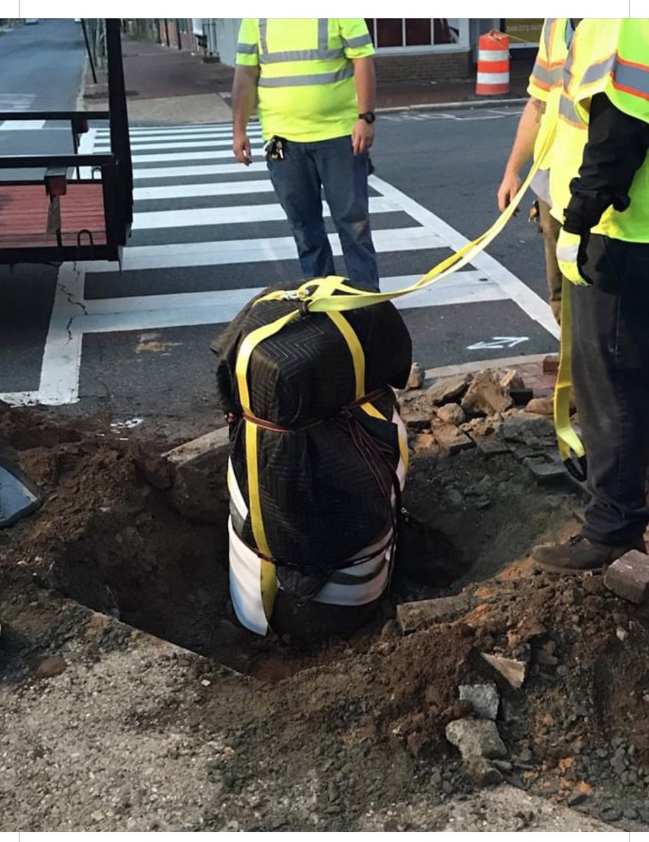 Removal of the slave auction block of Fredericksburg, VA. It’s time to get rid of all racist memorabilia and make room for a #newamerica #PoliceBrutality #drawingwhileblack #BreonnaTaylor