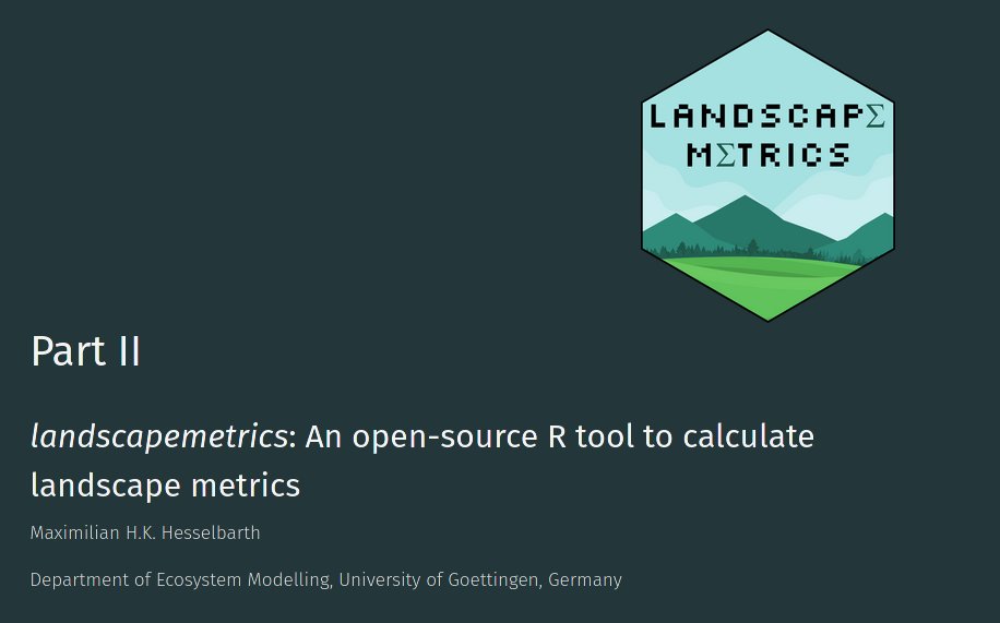 jakub_nowosad's tweet photo. At https://t.co/scdpriNYCW, you can find the second part of our #rspatial workshop. It shows how to calculate and visualize landscape metrics in R. All of the slides, scripts, and datasets are at https://t.co/9689q8pP0X. #rstats #rspatial #landscapeecology https://t.co/BOep0omSCf