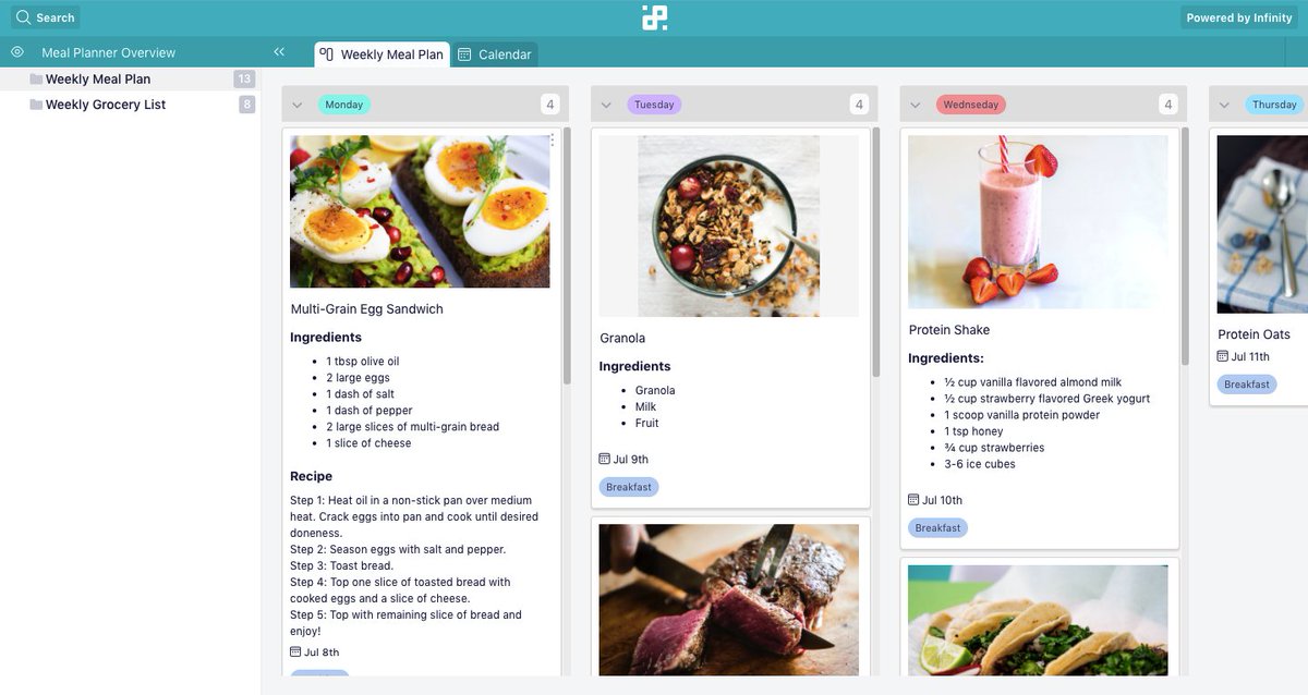 StartInfinity's tweet image. In addition to organizing your business and projects in Infinity, you can also plan your meals, workouts, vacations, and even parties! 🥳 startinfinity.com/templates/pers…

Do you use Infinity for personal tasks? 🙌

#projectmanagementsoftware
#pmtool