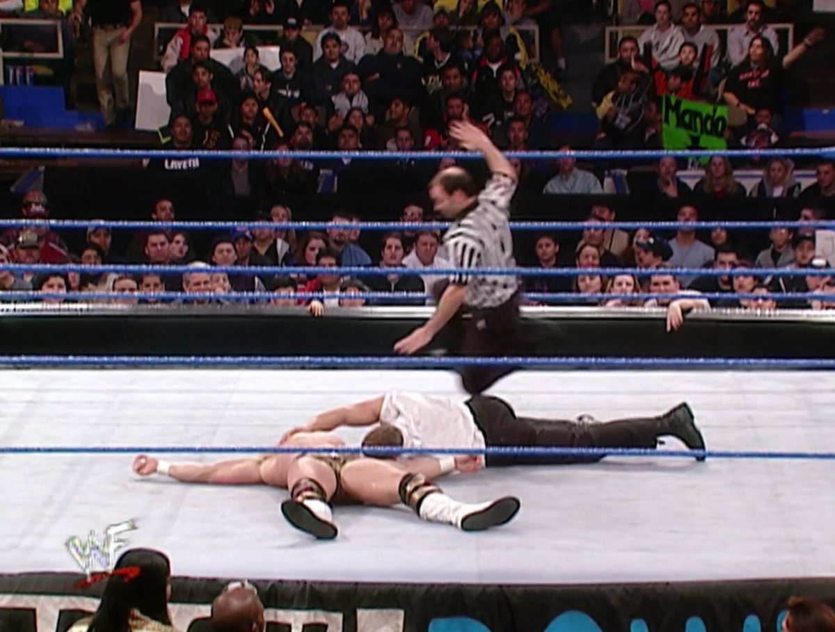 Val Venis got his rematch with Billy Gunn on the 1st Smackdown of 2001.Right to Censor’s interference was just too much and after a Steven Richards superkick, Venis rolled into the cover for his 2nd WWF Championship which he would hold for about a month. #WWE  #AlternateHistory