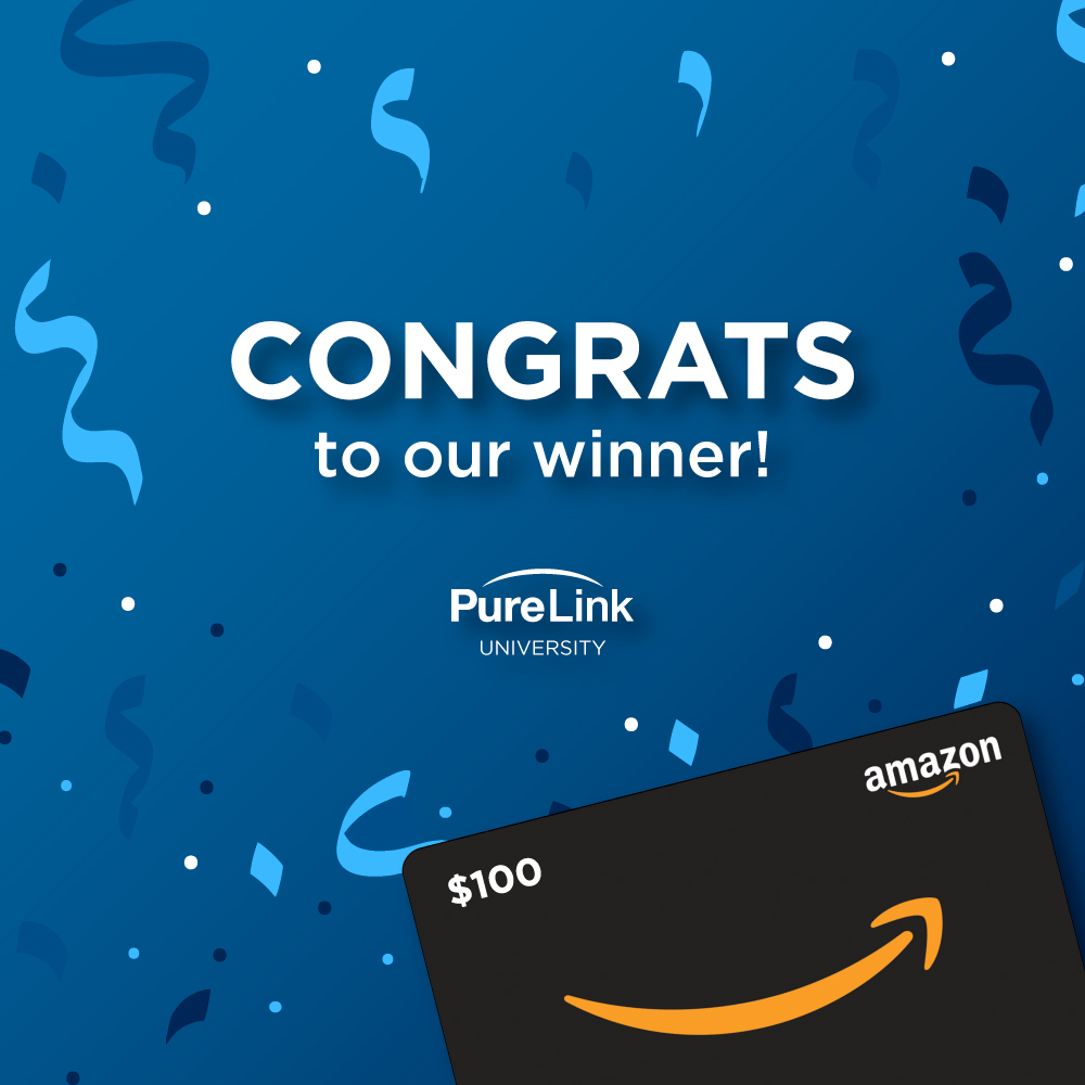 PureLinkAV's tweet photo. We're excited to announce the winner of our $100 Amazon gift card giveaway! Congrats to Craig Beyrooti of APAV Solutions! We appreciate your interest in our education and training course offerings.
#PureLink #Beyond4K #BeInTheKnow #Webinars #Training #AVSolutions #AVTech https://t.co/uzONHFuNzz