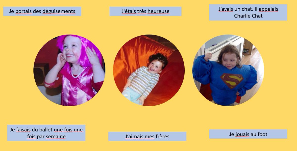 STAHSMFL's tweet photo. Year 9 French have been learning the imperfect tense - a useful way of practising is to look back to what they were like when they were younger! Quand j'étais plus jeune....Azumi, Poppy, Maddie and Soraya tell us what they were like #learninglanguagesinlockdown @STAHSMFL @STAHS https://t.co/oZnWFlvycB