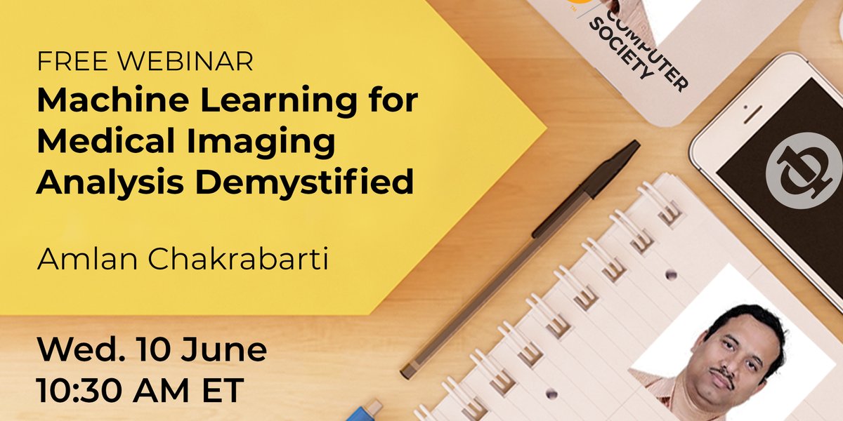 Got any plans Wednesday, 10 June? #LearnFromHome with Amlan, as he explores how #MachineLearning can be used for Medical Imaging!  Register Today: bit.ly/2WpETLW

#Engineering #Engineers #AI #ComputerVision #ArtificialIntelligence #Deeplearning #Webinars  #onlinelearning