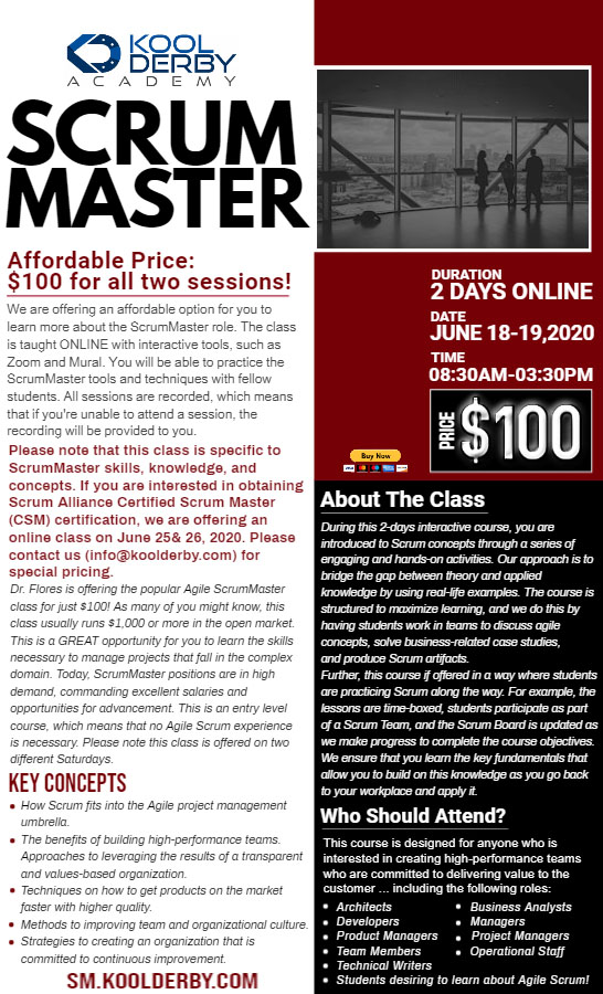 JimmieF74367657's tweet photo. Here's an Online class to help you to gain knowledge on #ScrumMasterRole and helps You will be able to practice the ScrumMaster tools and techniques! Register now @ https://t.co/hI43iXapAM https://t.co/ZXr00bnn3C