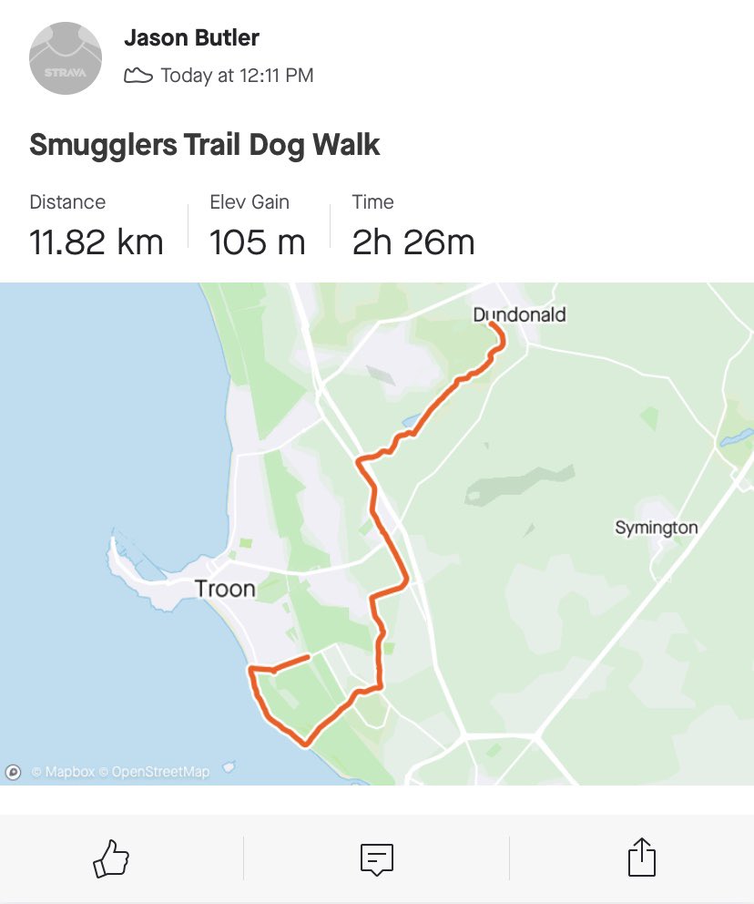 Jason Butler (@jasonfbutler) on Twitter photo Great walk with the dogs through the Smugglers Trail from Dundonald to Troon. <a href="/Hazel_Craig/">Hazel Craig</a> and Mum as well 😝 That’s 11.82 KM x 3 for <a href="/AyrUtdAcademy/">Ayr United Football Academy</a> Beat the Boat Challenge! 🚢 🐶 Great walk with the dogs through the Smugglers Trail from Dundonald to Troon. <a href="/Hazel_Craig/">Hazel Craig</a> and Mum as well 😝 That’s 11.82 KM x 3 for <a href="/AyrUtdAcademy/">Ayr United Football Academy</a> Beat the Boat Challenge! 🚢 🐶