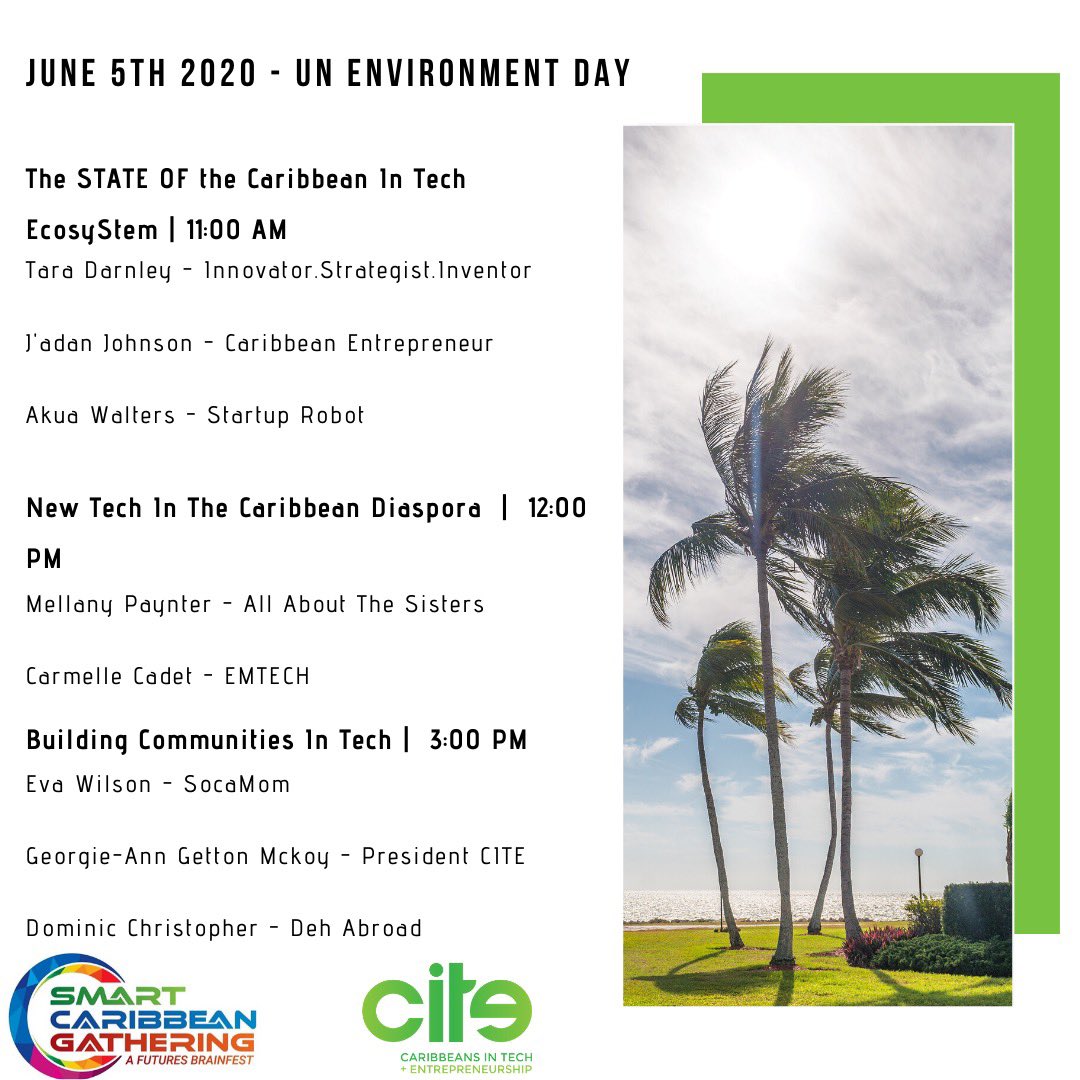 CITECollective's tweet photo. Join us on FB live at 11:00 AM for a conversation on The State of the Caribbean In Tech Ecosystem #CITECollective #CaribbeanInTech https://t.co/2vItSqt7Xp