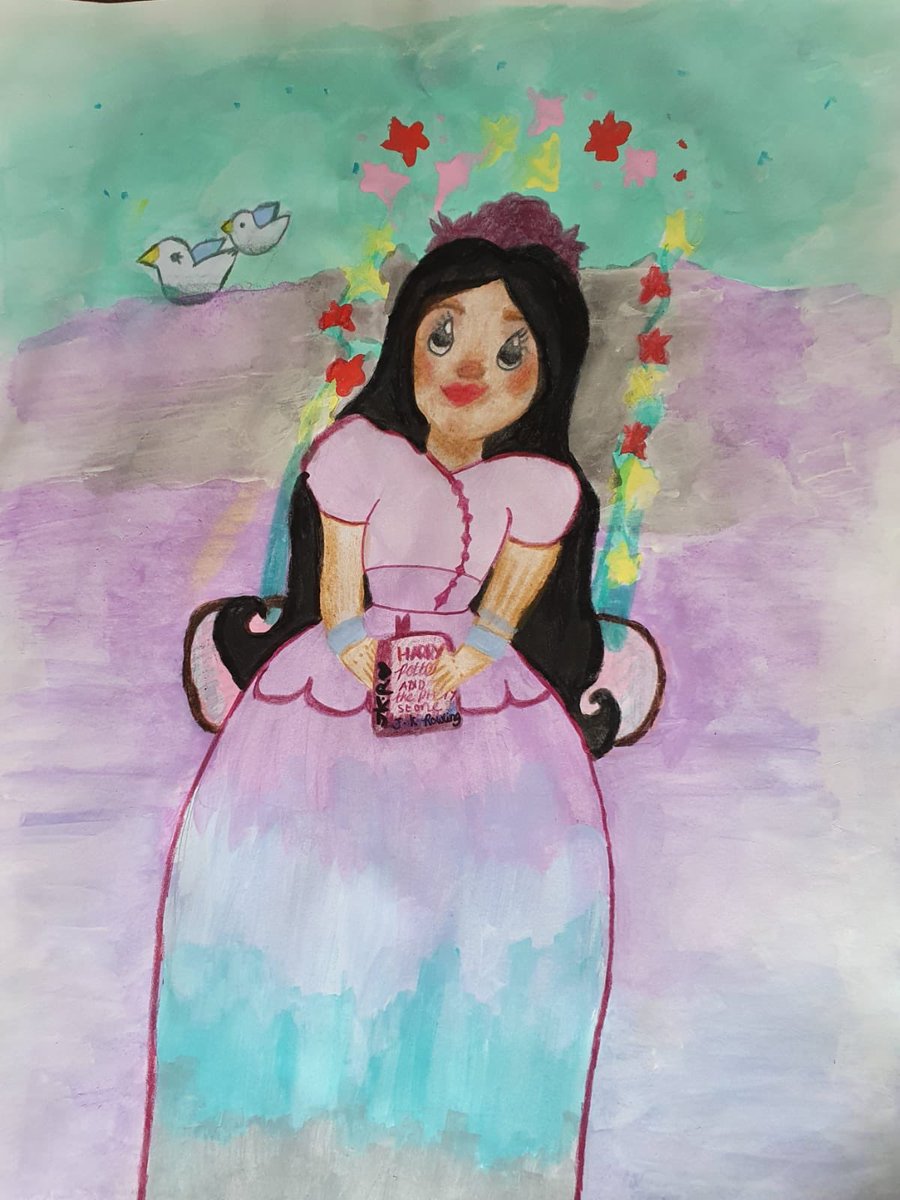 Present_Gifted's tweet photo. #Theickabog @jk_rowling @TheIckabog My daughter Ajla aged 12 painted Eslanda from the Ickabog. She’s a huge fan of yours as you can see by the book Eslanda is holding! ✨#TheIckabog #JKRowling https://t.co/3y1hmDhzWM