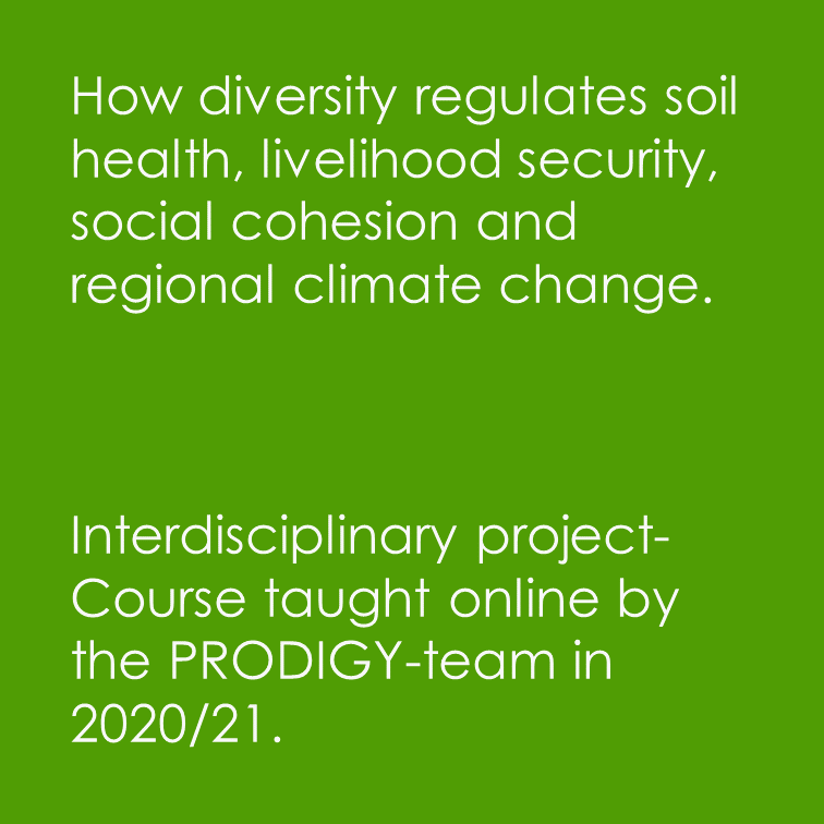 ProdigyBioTip's tweet photo. 🌱CALL FOR PARTICIPATION🌱
If you are interested in further education on "How #diversity regulates #soilhealth, #livelihoodsecurity, #socialcohesion and #regionalclimatechange", this is for you!
Check our homepage for more information about our interdisciplinary project-course. https://t.co/Bq85idlT1q