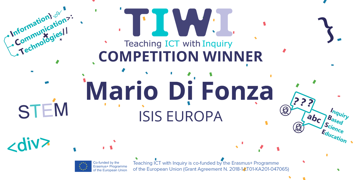 eu_mattia's tweet image. 🏅And the awards to the #TIWIProject competition participants go to...• Mario Di Fonza, ISIS EUROPA, 🇮🇹!
tiwi.eun.org/2020/06/03/tiw…
⬆️ Click on the link ⬆️ to find out who they are...there are 4 more!