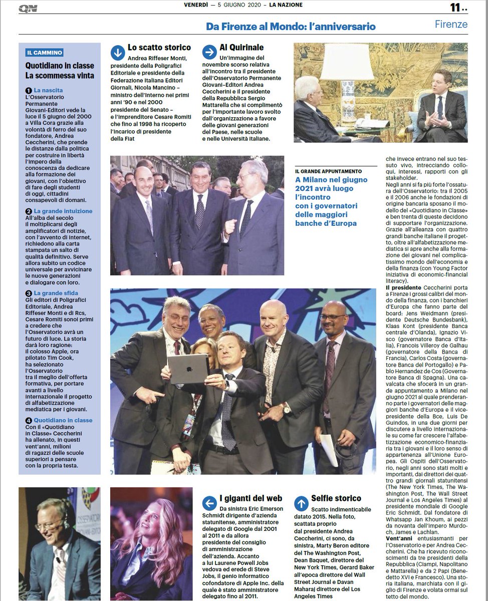 05/06/2000 - 05/06/2020: una storia vera lunga 20 anni.
#opge #osservatorio #medialiteracy #media  #financialliteracy #digitalliteracy #pensierocritico #giovani #cittadini #quotidianoinclasse #youngfactor #Digital