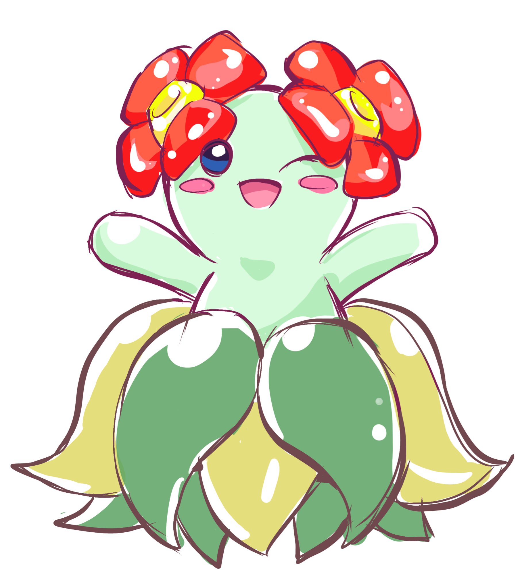 らくがきしたがり屋skebやってますm Mﾍﾟｺﾘ 在 Twitter 上 1日1ポケモン ポケモン ポケットモンスター Pokemon 金銀 イラスト らくがき1日1ポケモン 1日1絵 らくがき Bellossom 1 キレイハナ T Co dvsetftz Twitter