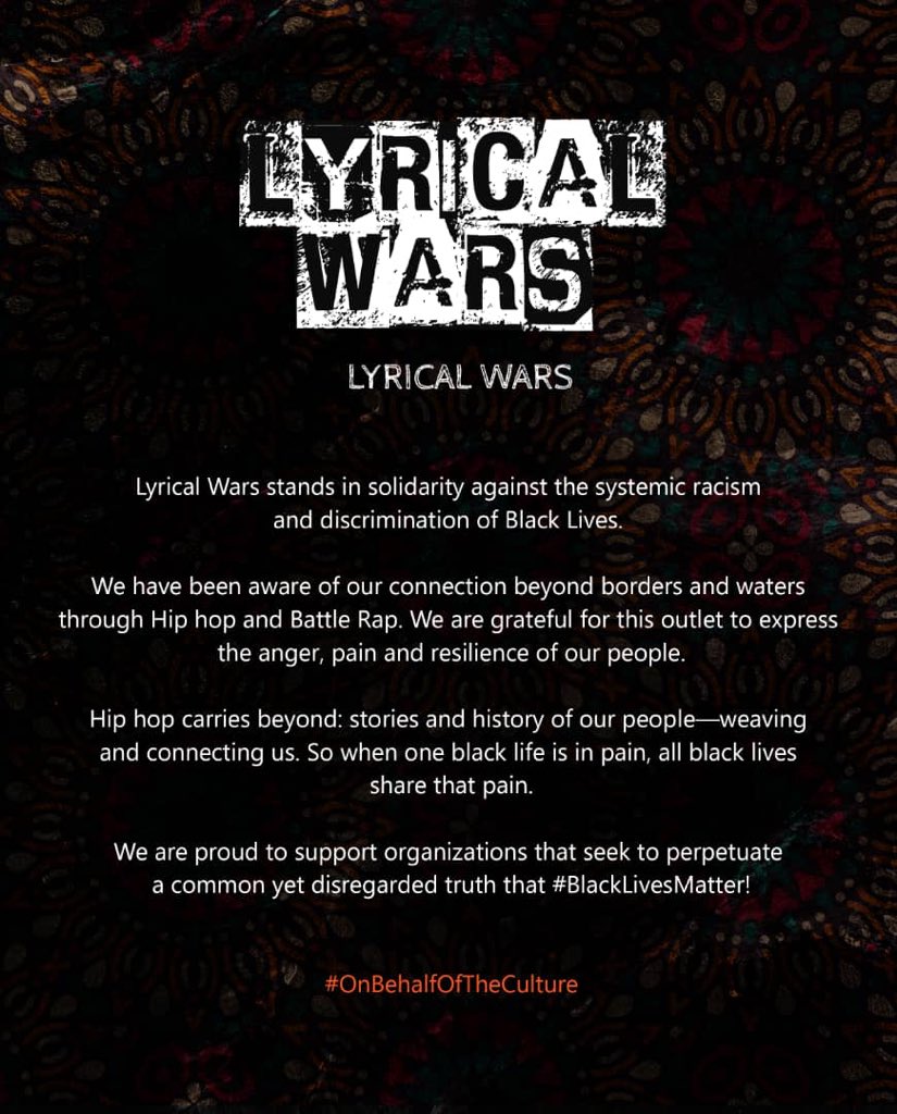 LyricalWarsGh's tweet photo. #BlackLivesMatter 
#OnBehalfofTheCulture
#LyricalWars https://t.co/yzNJk6TPm8