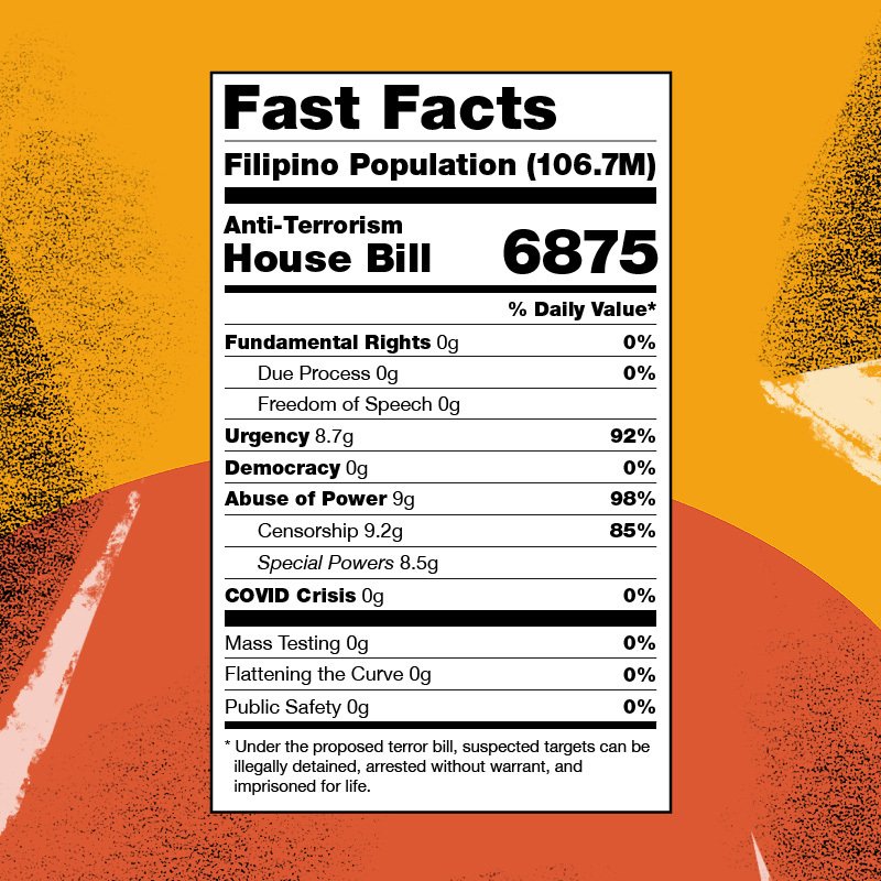 pepperph's tweet image. We&apos;re a food company, but a media platform too. If we stay silent, then we are complicit. We join our fellow Filipinos in the fight against the Terror Bill. #JunkTerrorBill #freecebu7