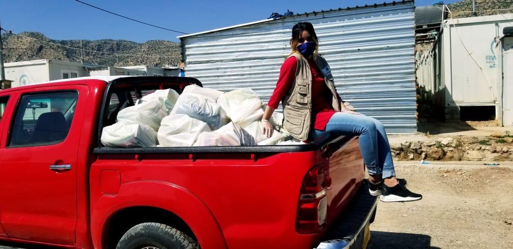 HawarHelp's tweet photo. Strict curfews have been re-imposed in #Iraq after a rise in #COVID19 infections. As a contribution to alleviate the situation, we handed out 700 hygiene packages to #IDPs in the camp that is home to our BACK TO LIFE center; among them 150 families that survived #ISIS war crimes. https://t.co/AX9iOZnKyA