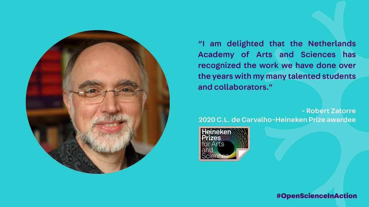 The Zlab is proud to announce that our dear PI and lead researcher Prof Robert Zatorre has been awarded the C.L. de Carvalho-Heineken Prize, one of the Netherlands' top honours, for his contributions to the fields of auditory processing and music cognition. Congratulations!