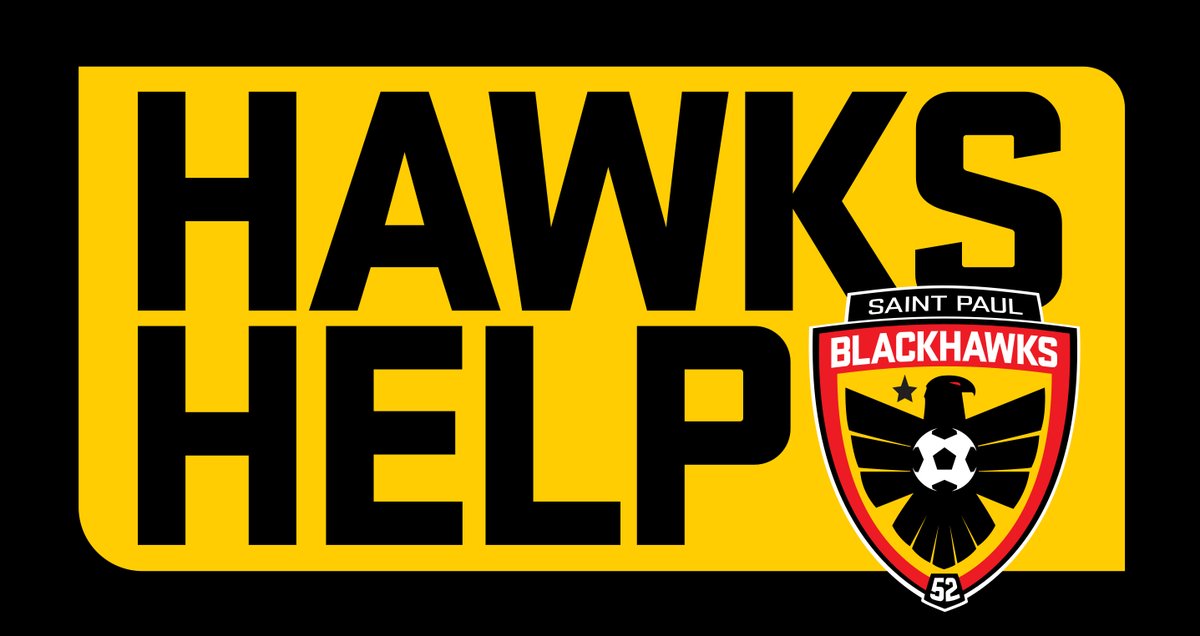 blackhawksoccer's tweet photo. Looking forward to seeing the Blackhawk family today at @BlcMidway from 2-6pm to help distribute food and goods. Parking is available at @allianzfield lots B &C. Be sure to bring a mask and gloves.
🖤💛❤️ #HawksHelp https://t.co/C2fACzUVhn