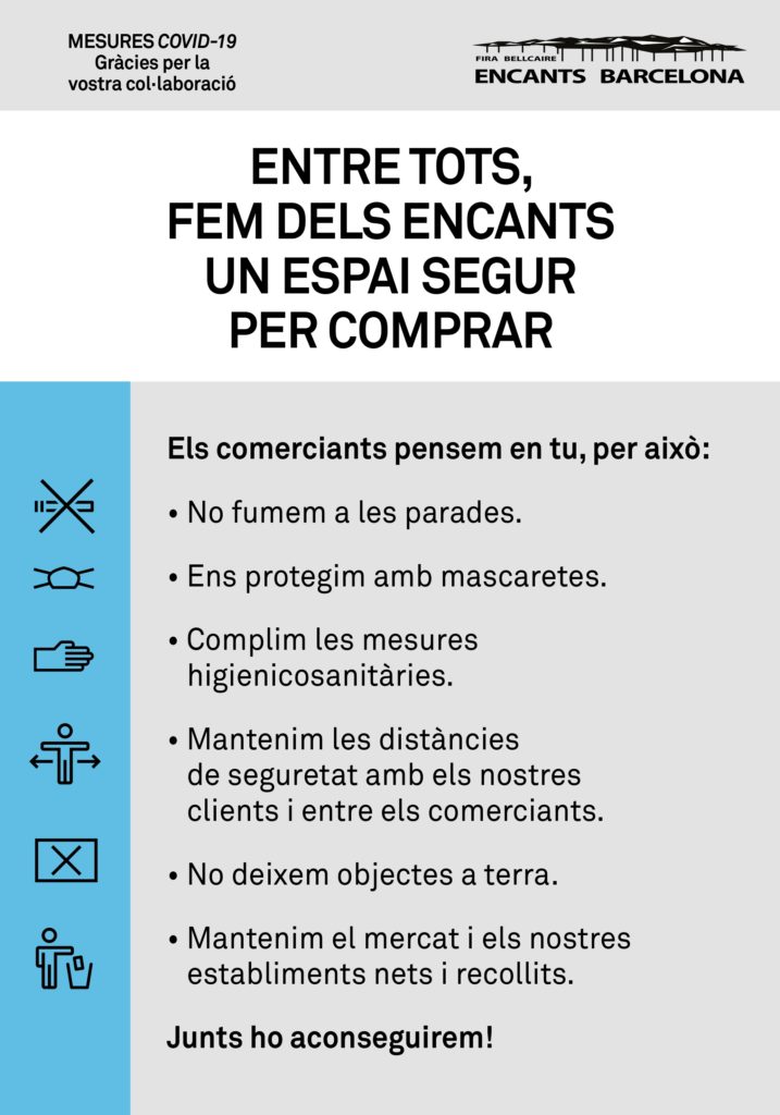 MercatsBCN's tweet photo. Els @EncantsBCN tornen a obrir les seves portes! A partir de d'ara hi podreu anar els dilluns, dimecres, divendres i dissabtes de 9 hores a 16 hores. Bentornats 🤗!

ℹ️ Tota la info: https://t.co/o95yin5b1i https://t.co/5Yg5QeTYPo