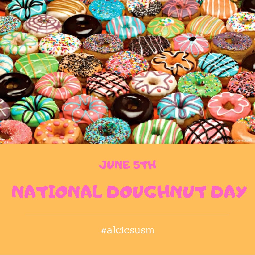 alcicsusm's tweet photo. Donut shops all over America are offering deals or even FREE donuts for #NationalDoughnutDay.  Some of those offers can be found here: https://t.co/b8OdJheO1U  #alcicsusm https://t.co/MSAfNboG1p