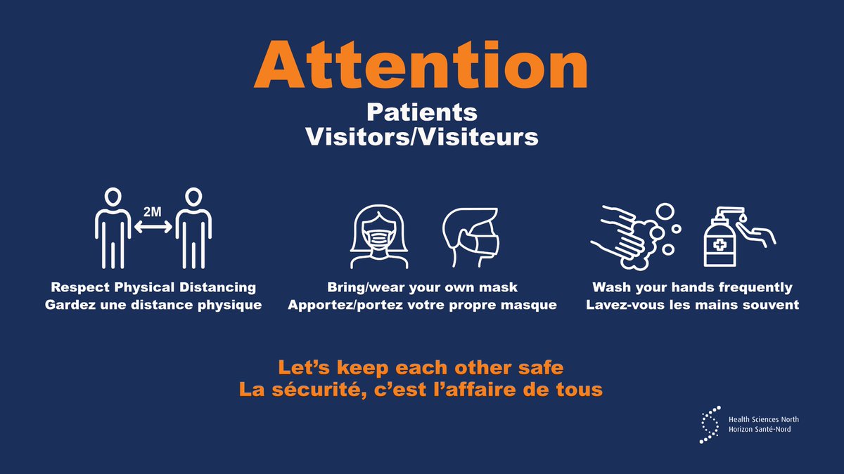 HSN_Sudbury's tweet photo. Coming to HSN? Don't forget your mask! We're asking all patients and visitors to wear a mask to help reduce the spread of germs and protect vulnerable patients. Vous venez à HSN? Assurez-vous de porter un masque. https://t.co/VXmTjjv76i https://t.co/mdKvofkaoz