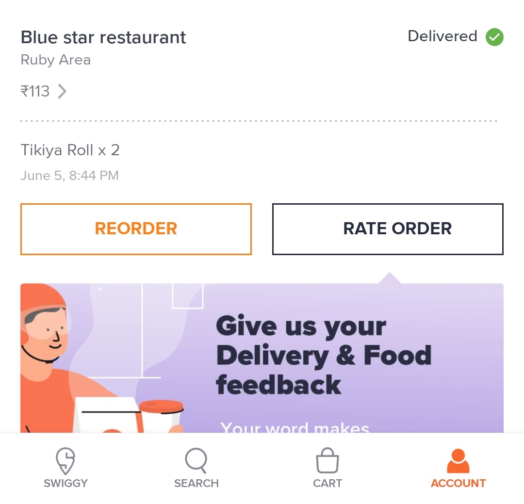 ChiefMZA's tweet photo. @zomatocare Ordered on @swiggy_in after you @ZomatoIN cancelled the order and they delivered in 10 minutes. https://t.co/3OX6D1xmpj