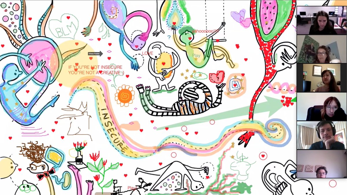 Vancouver_CM's tweet image. Reminder to check your spam folder for the Zoom link and password. We're in here early drawing and having fun before things start.

#CMVan #CreativeMornings #CMInsecure #Meetup