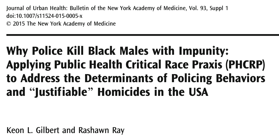 66/ "Police and peace officers need to be retrained to understand their own racial biases and formulate more equitable approaches to the treatment of individuals who they have not readily encountered during their upbringing."