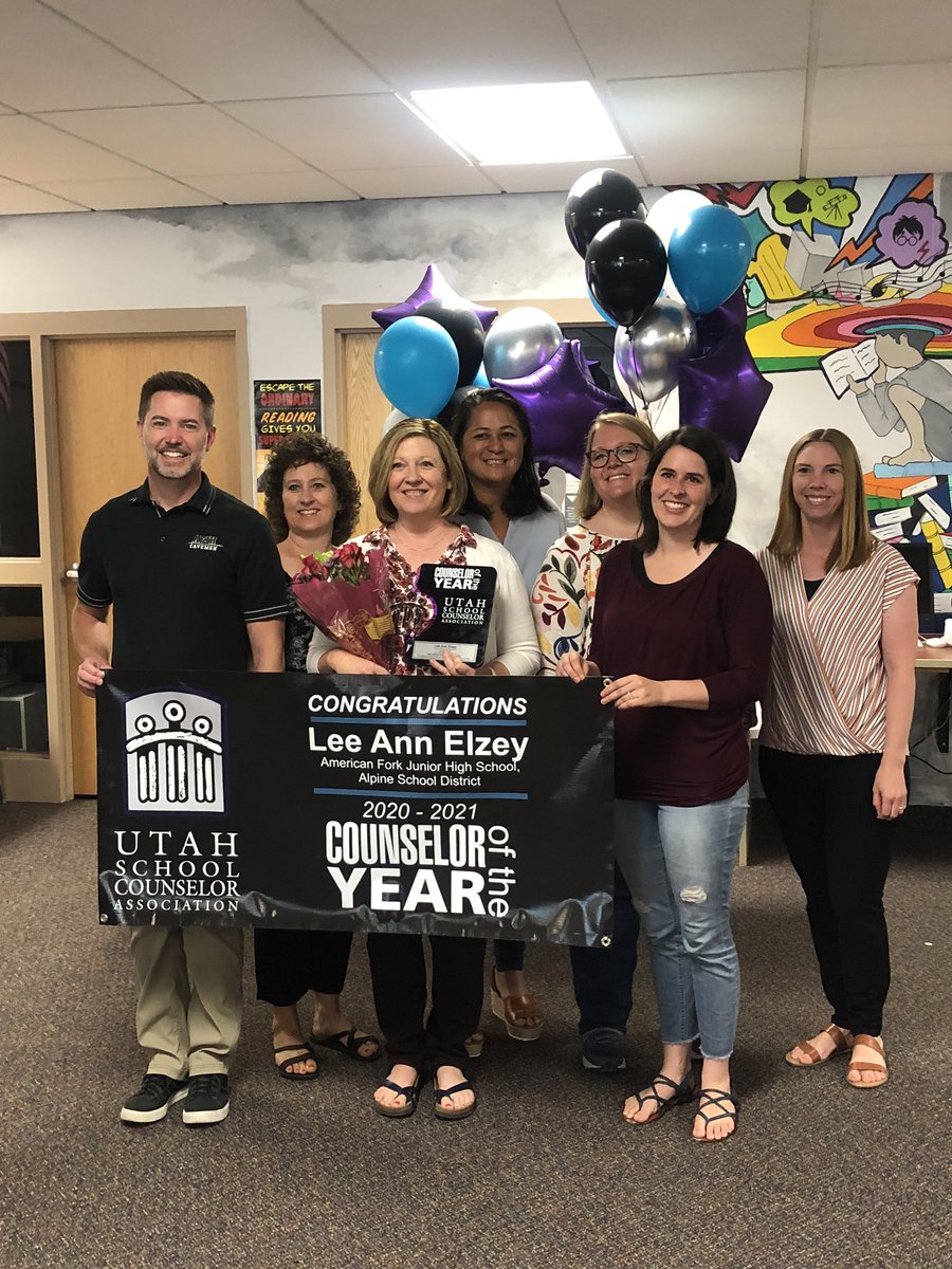 ASDcounselors's tweet image. Congratulations to Lee Ann Elzey, counselor at AFJH, for being selected Utah School Counselor of the Year by USCA! #ASDeveryONE @alpineschools #asdshine