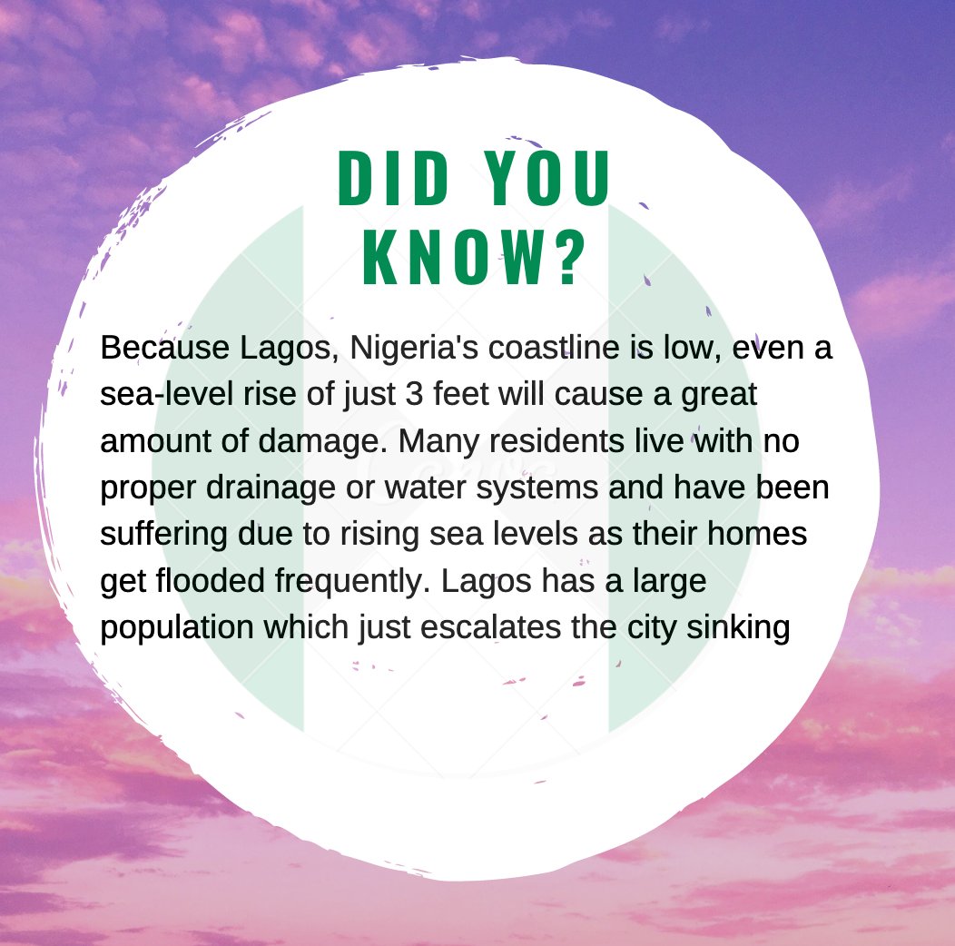 savesinkingcity's tweet photo. Here is an interesting fact about Lagos, Nigeria. With our sea levels on the rise, it won't be too long before Lagos fully submerges underwater #lagos #Nigeria #savesinkingcity #savesinkingcities #city #cities #ClimateChange #doyourpart #share https://t.co/RdUke0gbnw