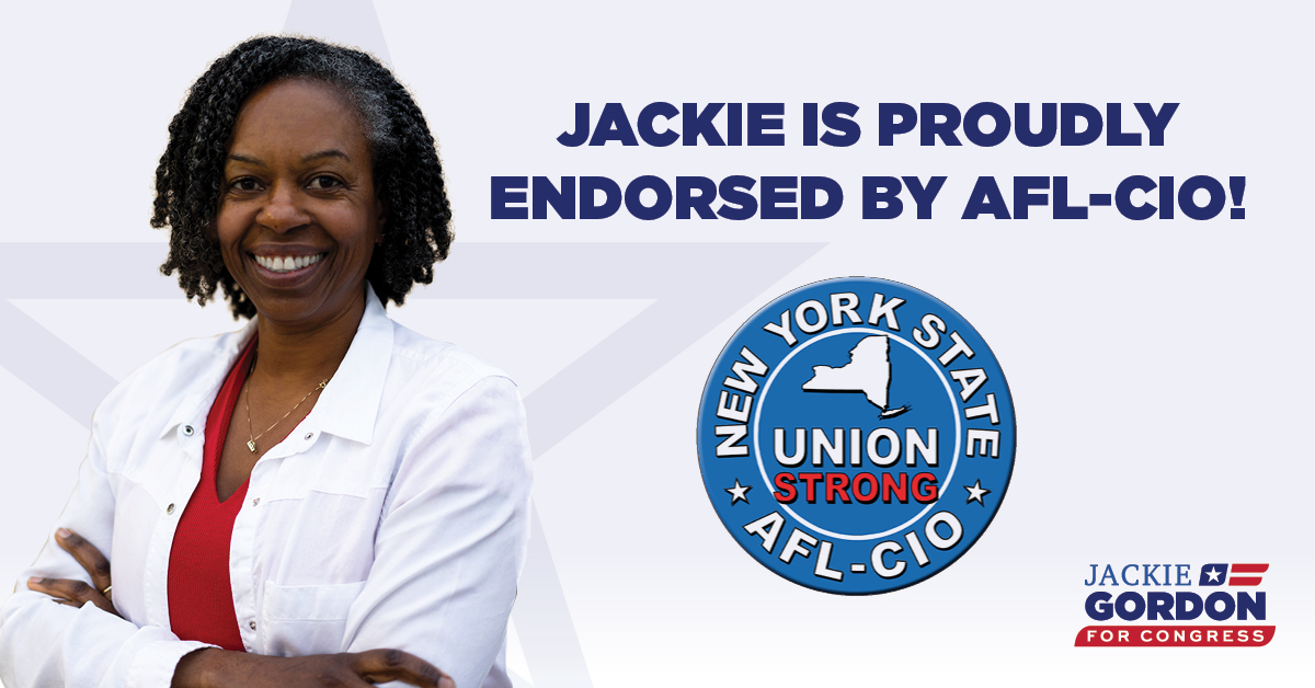 Thank you to the @NYSAFLCIO for your primary endorsement! I will always be an advocate for Long Island’s working families. 💪🏾