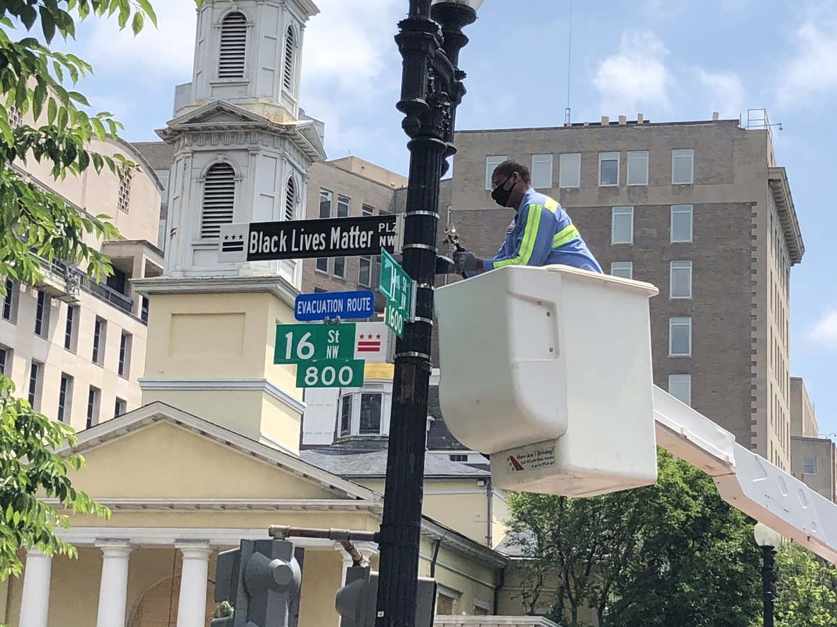 DC just put up a Black Lives Matter street sign just outside Lafayette Park.