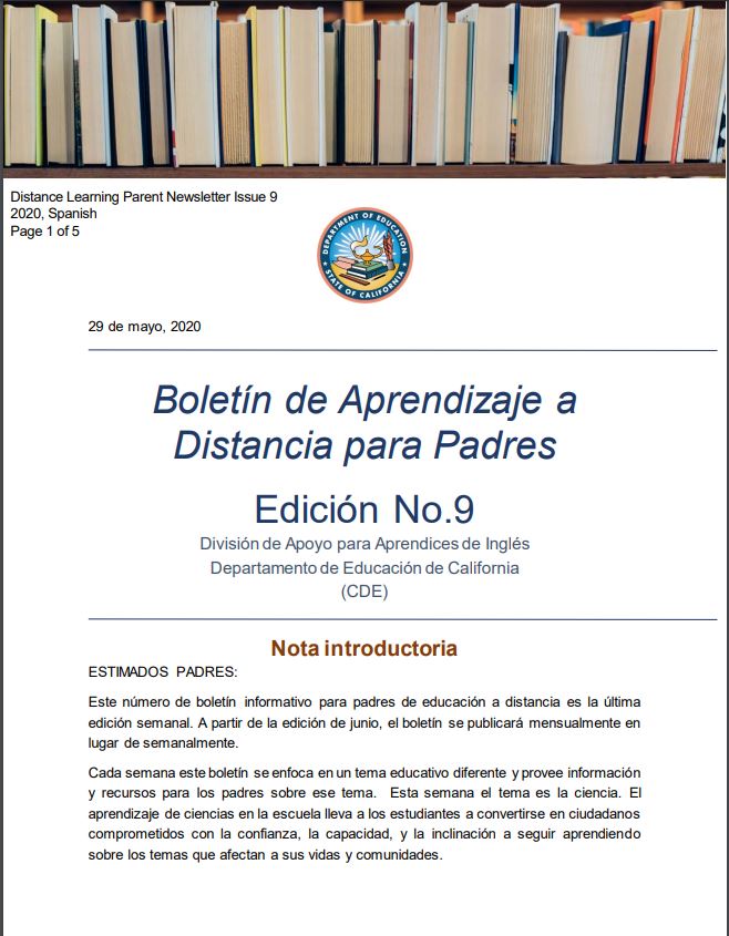 MultilingualCA's tweet photo. The #DistanceLearning newsletter for #parents is available in #Spanish, #Arabic, #Filipino, #Chinese, and #Vietnamese! Issue 9 focuses #Science and issue 8 focused on #History. All issues are available at https://t.co/9rbmgUOoEq. The weekly newsletter is now going monthly! https://t.co/42xEDiyNIX