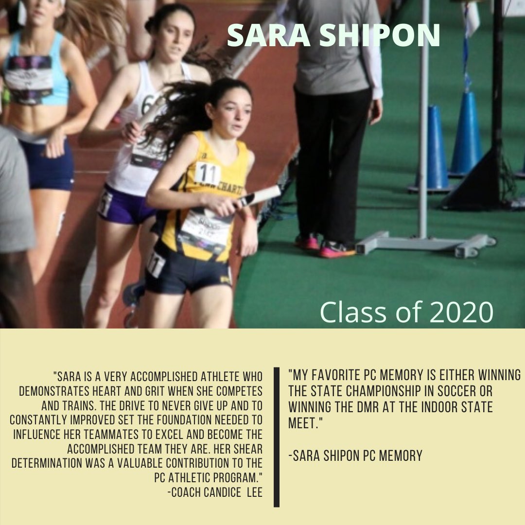 wpcsports's tweet photo. SENIOR SPOTLIGHT 💥Sara Shipon ‘20 #pcproud #letsgocharter #pcquakers #springseniors #classof2020 https://t.co/oHwKQ723cR