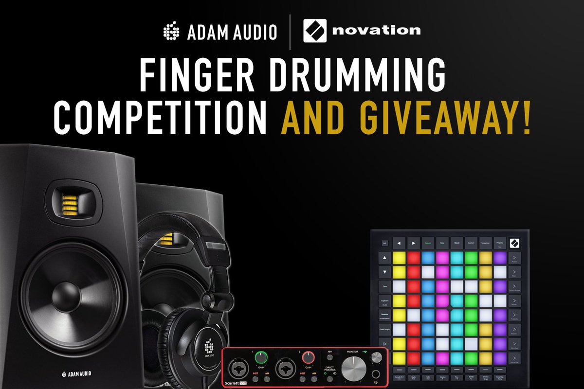 ADAM Audio (@adam_audio) on Twitter photo We are thrilled to be partnering with <a href="/beatsbyjblack/">Beats by Jblack</a> on this finger drumming competition starting TODAY! Click this link (bit.ly/3eOq1Nq) or head on over to his page for the full contest rules, and most importantly, all of the amazing prizes you could win 🔥 We are thrilled to be partnering with <a href="/beatsbyjblack/">Beats by Jblack</a> on this finger drumming competition starting TODAY! Click this link (bit.ly/3eOq1Nq) or head on over to his page for the full contest rules, and most importantly, all of the amazing prizes you could win 🔥