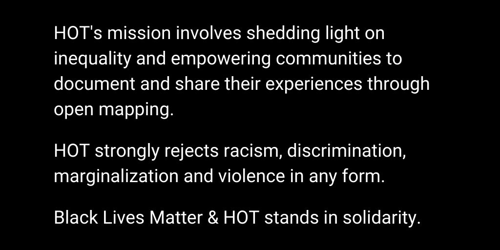 Black Lives Matter and HOT stands in solidarity