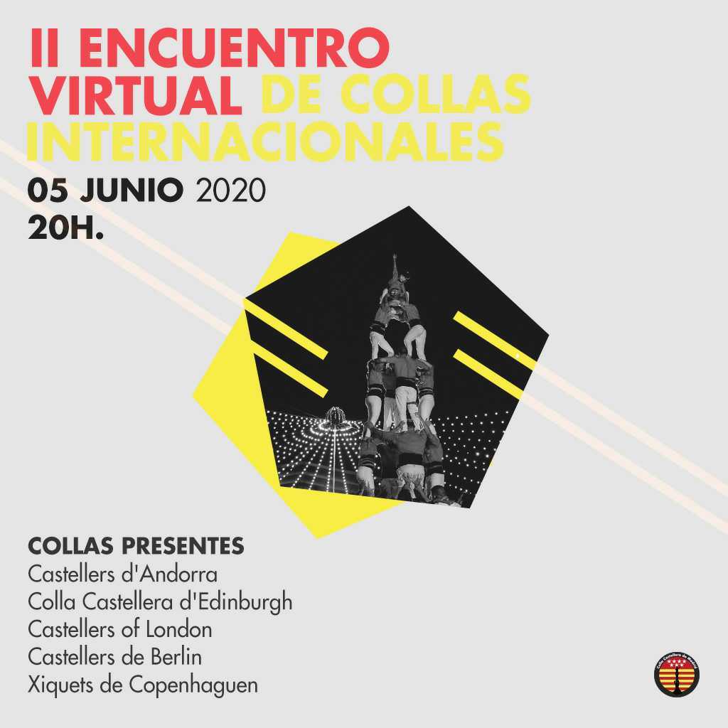 CCastelleraMAD's tweet photo. 🌎🌍 ¿Listos para el Segundo Encuentro virtual de collas internacionales?
Nosotros tenemos muchas ganas 👏🏻👏🏼👏🏽👏🏾👏🏿
Esta tarde a las 20h...cámara, micrófono y... amunt‼️ 🙋🏽♀️🙋🏽
#DASC2020 #DASCaCasa #cultura #CulturaEnCasa #castells
#gatosencasa #SeguimosHaciendoPinya #StayAtHome https://t.co/gWMtcHefBF