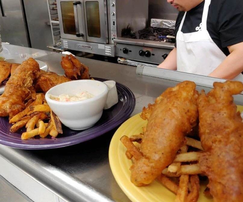 #FishFriday It is Friday, right? Three pieces of cod with hand cut fries and slaw - $12.95. Your order will be served in a stylish beige fiber, clam-shell box. #OnlineOrdering available here: toasttab.com/black-dog-cafe…