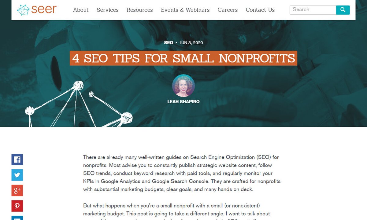 seotomation's tweet image. 4 SEO Tips for Small Nonprofits
#content #seo #resources #site #funds #seo
via seerinteractive.com
☛ amp.gs/HJrt